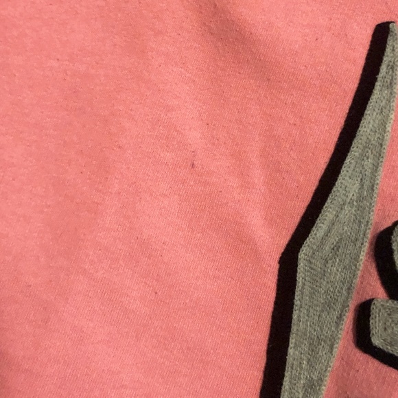 VS PINK Boyfriend Pants Sz L Oversized Embroidered Logo - Picture 2 of 5